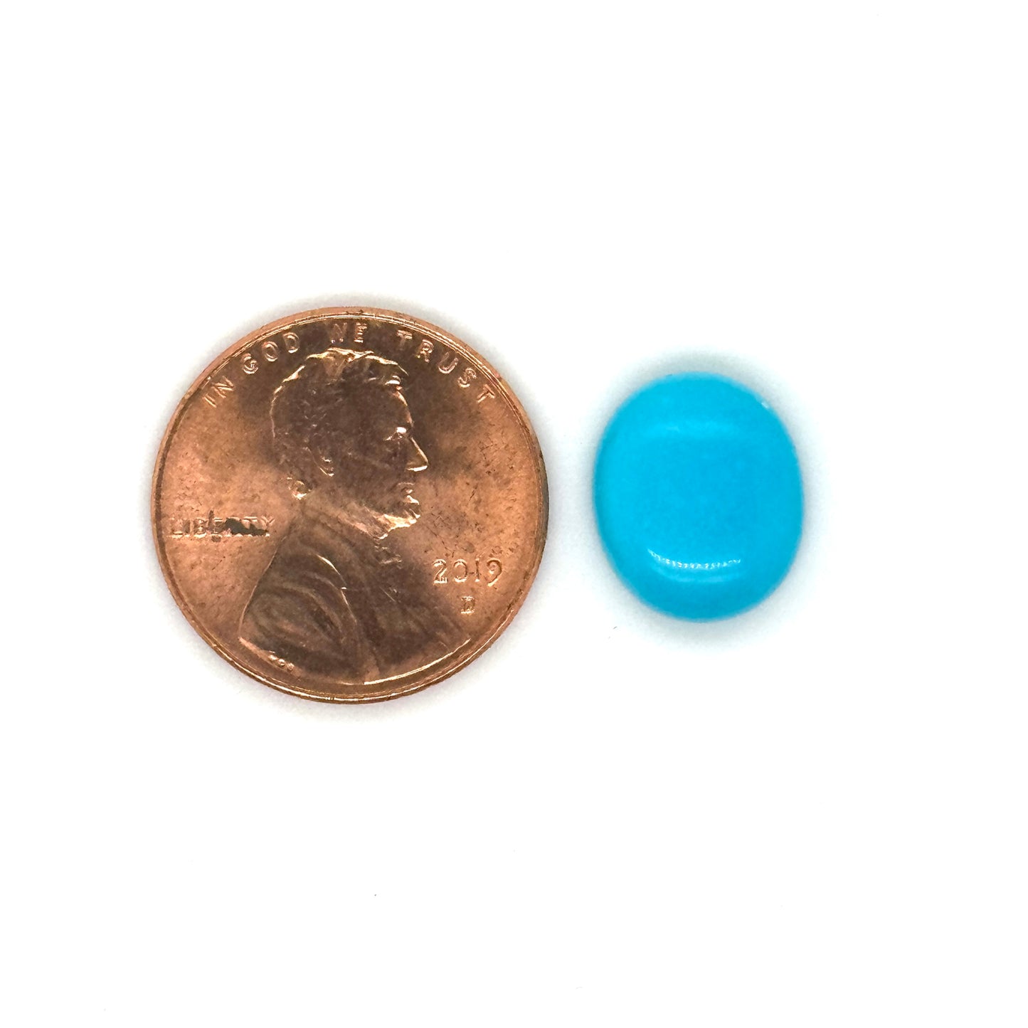 Kingman Turquoise in Clean, Robin's Egg Blue - 12x10mm Oval Cabochon