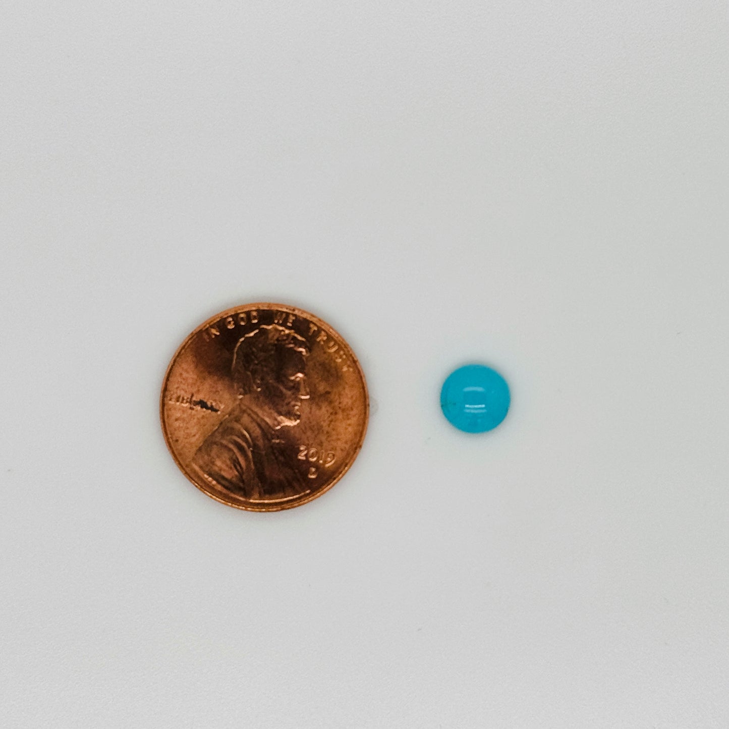 Natural Persian Turquoise Stone - Clean - .79ct 6.5MM