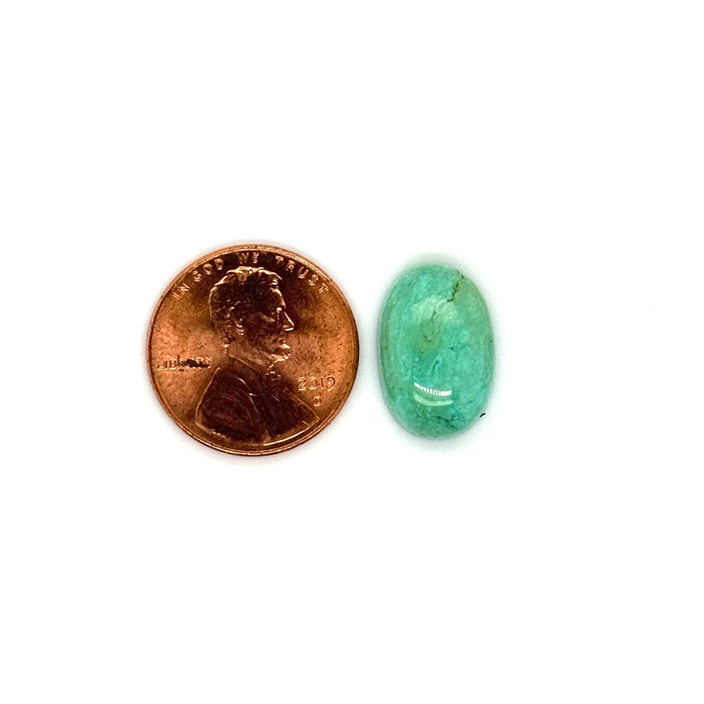 Green Royston Turquoise Stone - Clean - 16x11MM