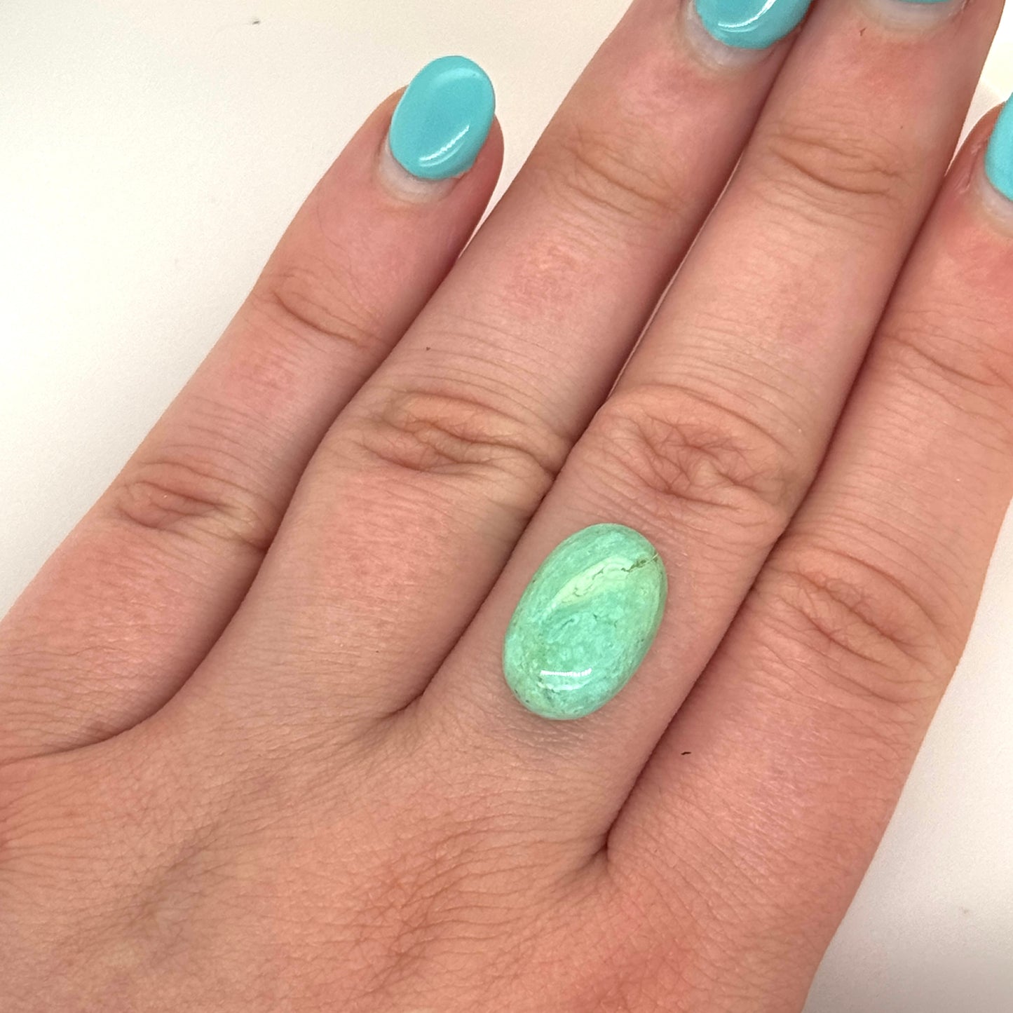 Green Royston Turquoise Stone - Clean - 16x11MM
