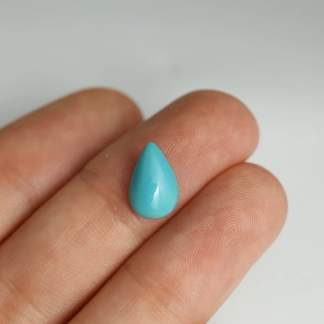 Nevada Turquoise Stone - Clean - Pear Shape - 11X7.5MM Cabochon