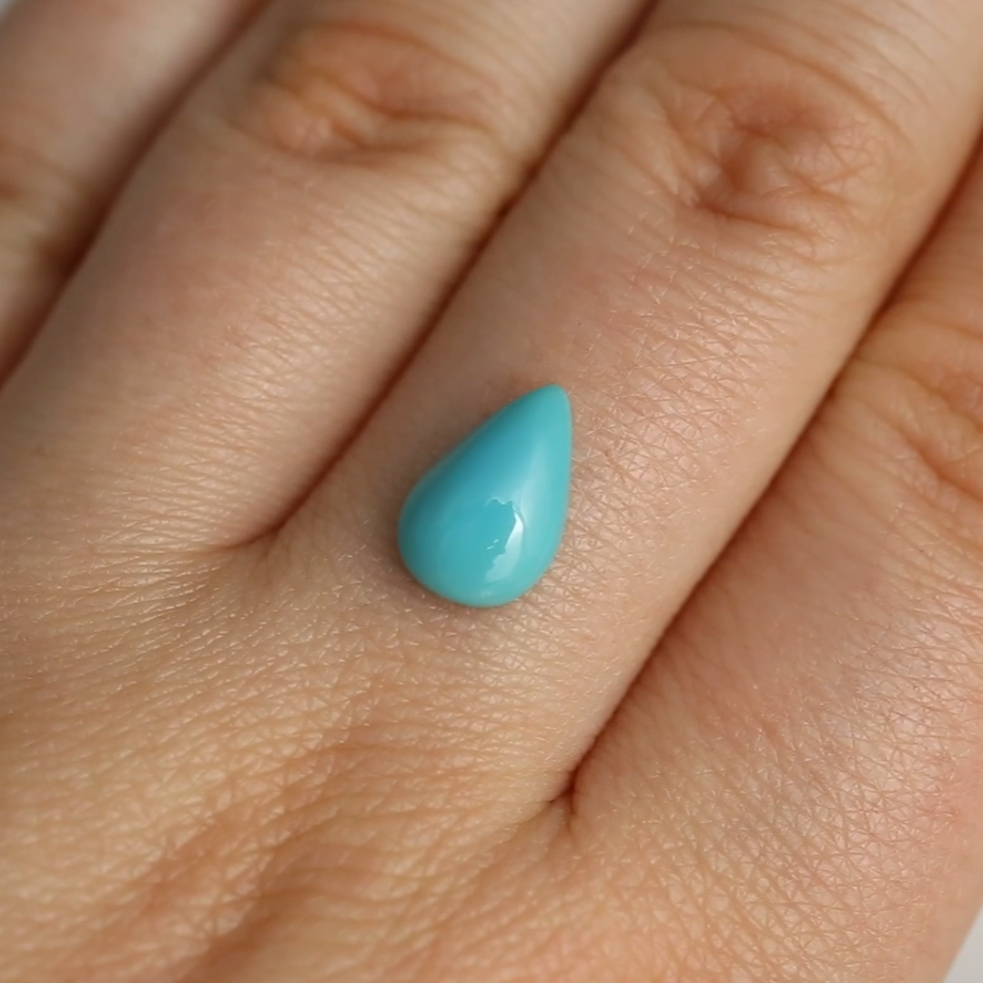 Nevada Turquoise Stone - Clean - Pear Shape - 11X7.5MM Cabochon