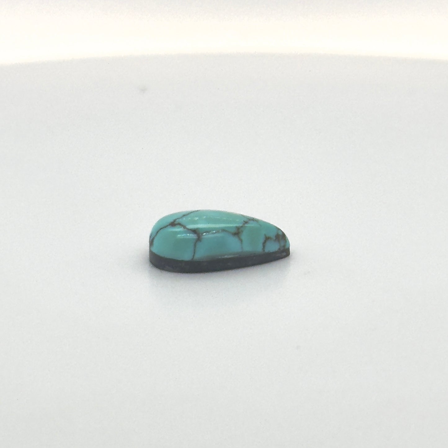 Nevada Turquoise Stone with Black Matrix - 2.74ct Pear Cabochon