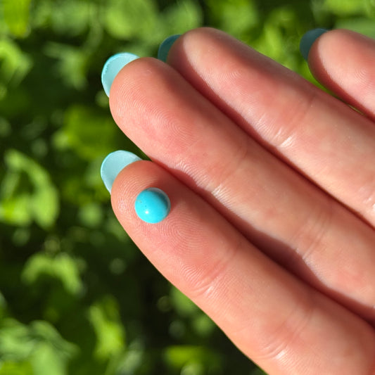 Natural Persian Turquoise Stone - Clean - .79ct 6.5MM