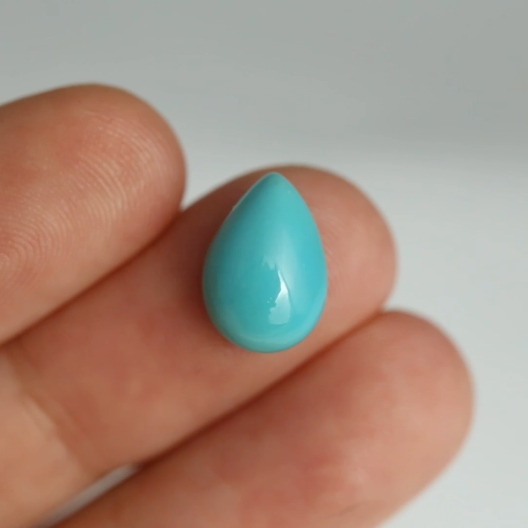 Nevada Turquoise Stone - Clean - Pear Shape - 12.5X9MM Cabochon