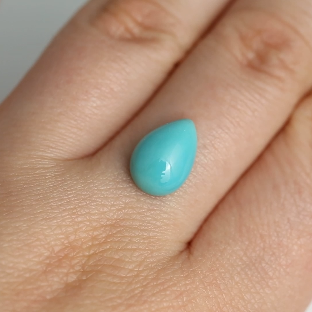 Nevada Turquoise Stone - Clean - Pear Shape - 12.5X9MM Cabochon