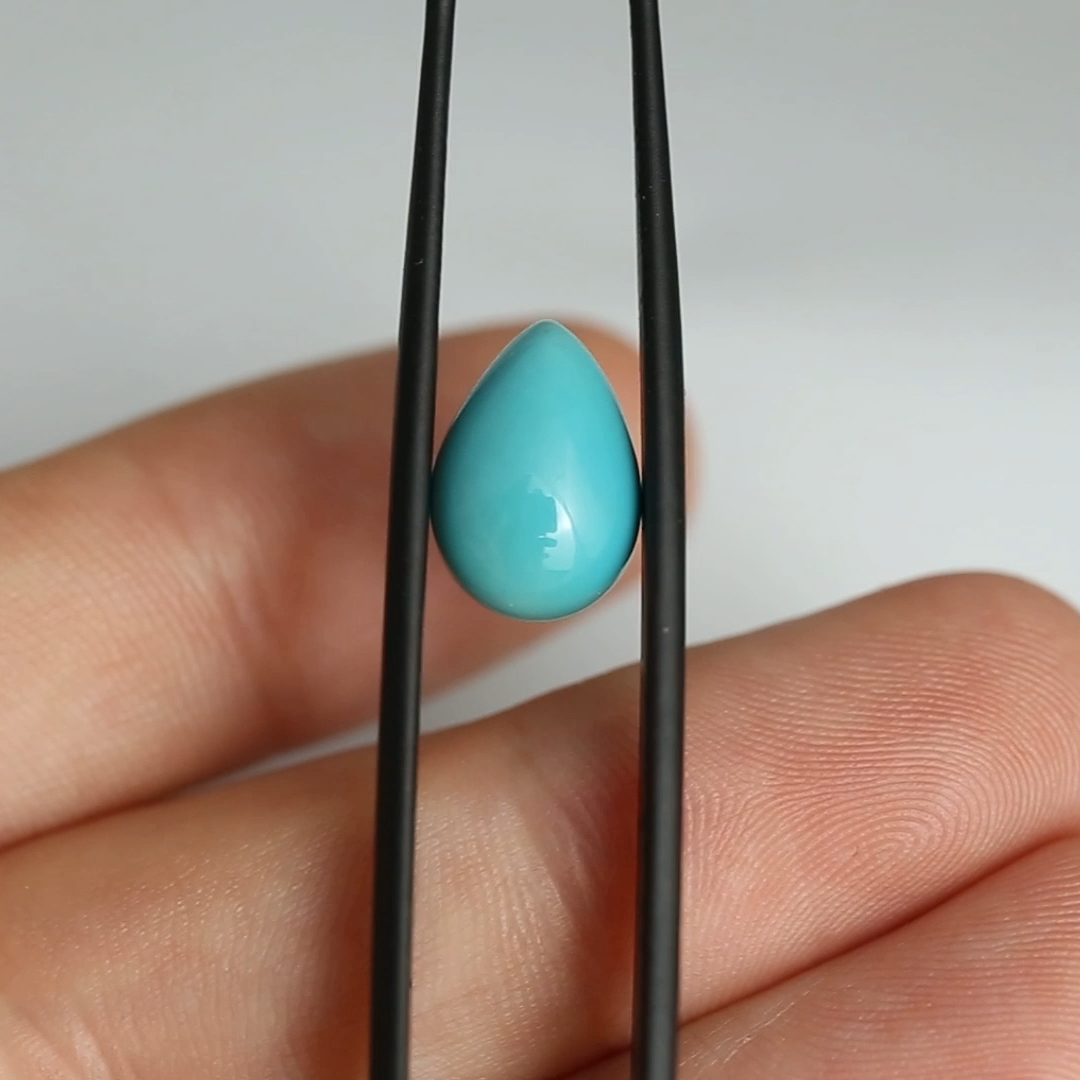 Nevada Turquoise Stone - Clean - Pear Shape - 12.5X9MM Cabochon