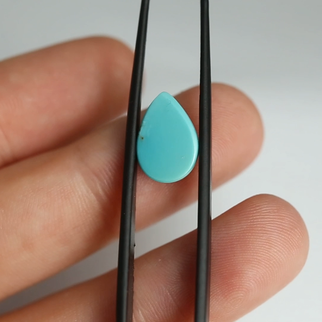 Nevada Turquoise Stone - Clean - Pear Shape - 12.5X9MM Cabochon